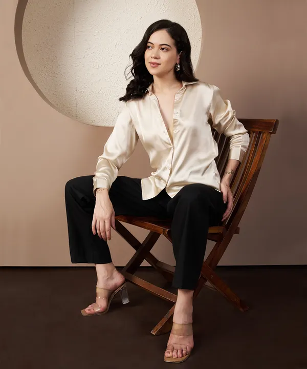 Fbella_Women_Satin_Shirt