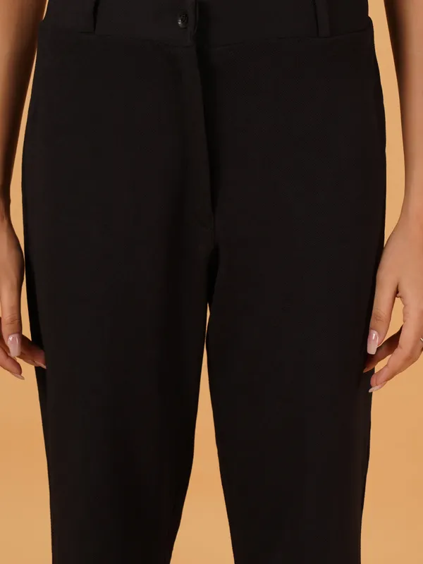 Fbella_Women_Straight_Fit_Black_Trouser