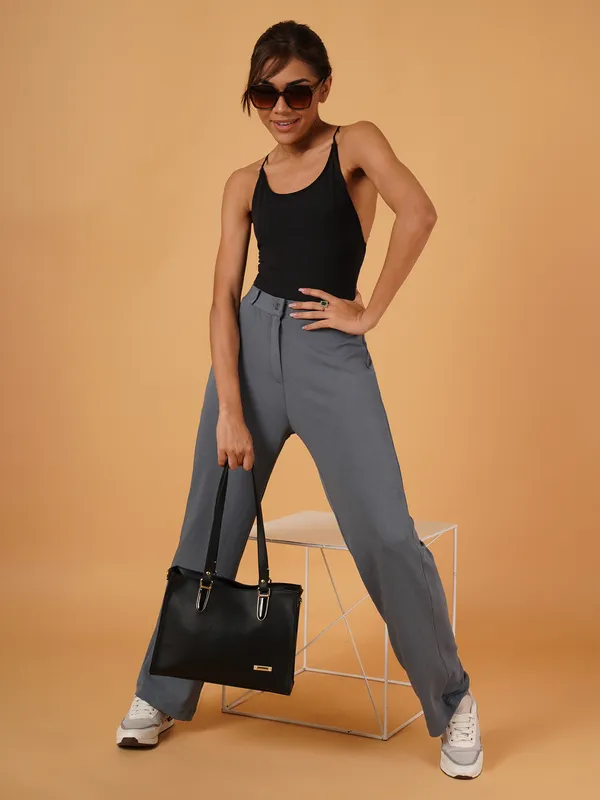Fbella_Women_Straight-Fit_Grey_Trouser