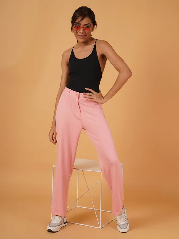 Fbella_Women_Straight-Fit_Pink_Trouser
