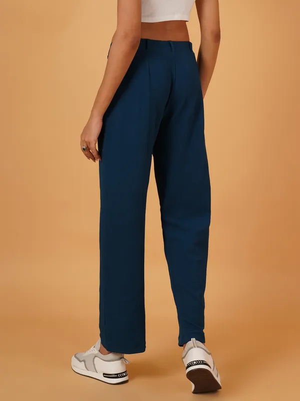 Fbella_Women_Straight-Fit_Teal_Trouser