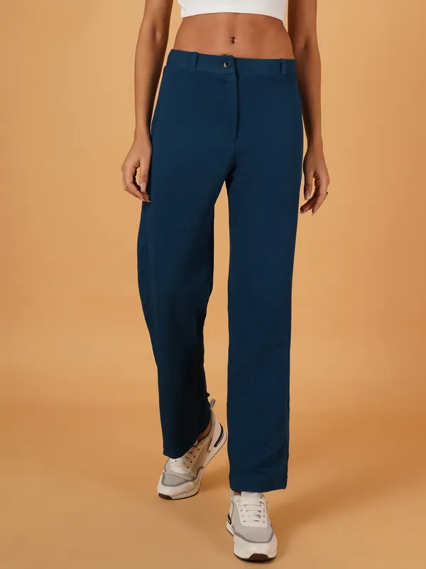 Fbella_Women_Straight-Fit_Teal_Trouser