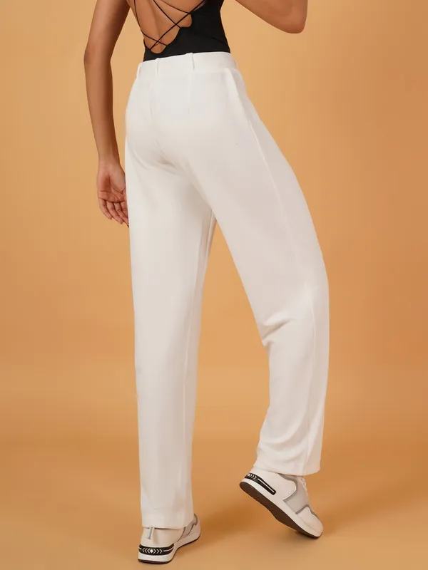 Fbella_Women_Straight-Fit_White_Trouser