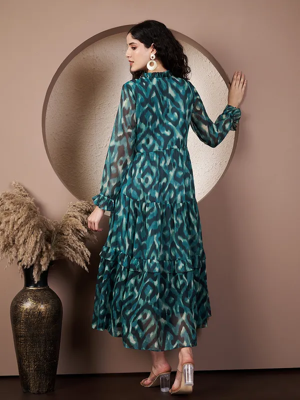 Fbella_Women_Teal_Abstract_Printed_Chiffon_Midi_Dress