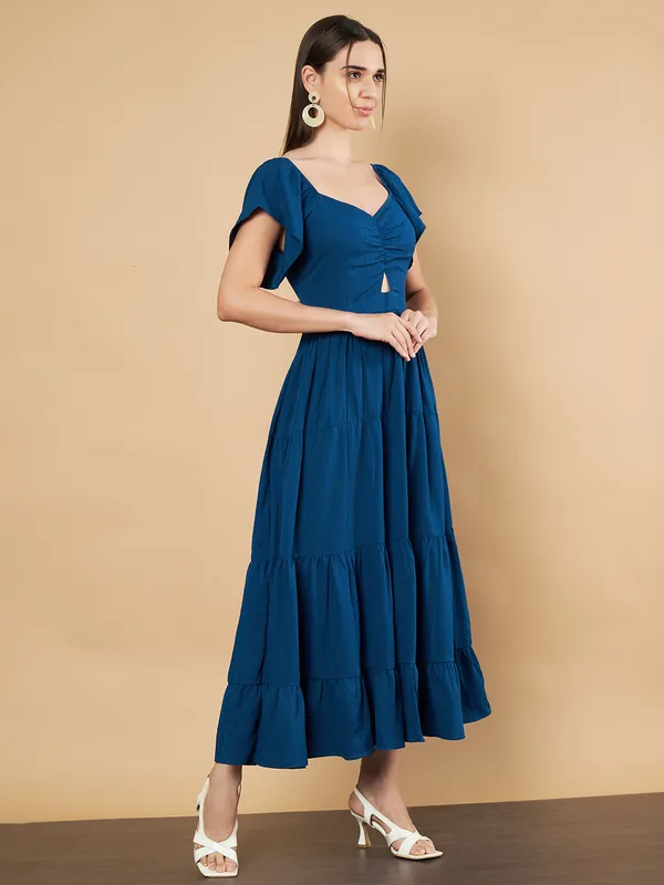 Fbella_Women_Teal_Flare_Long_Maxi_Dress