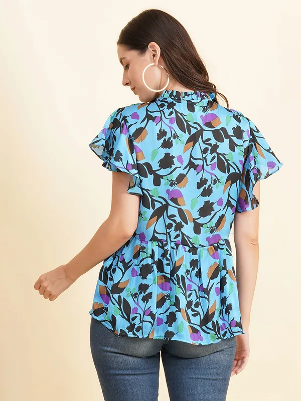 Fbella_Women_Tie-up_Flared_Sleeve_Top