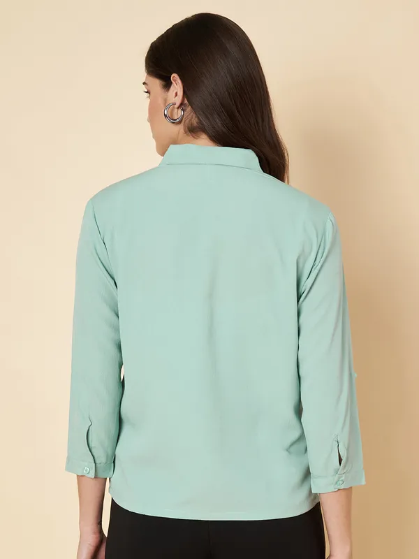 Fbella_Women_Turquoise_Crop_Shirt