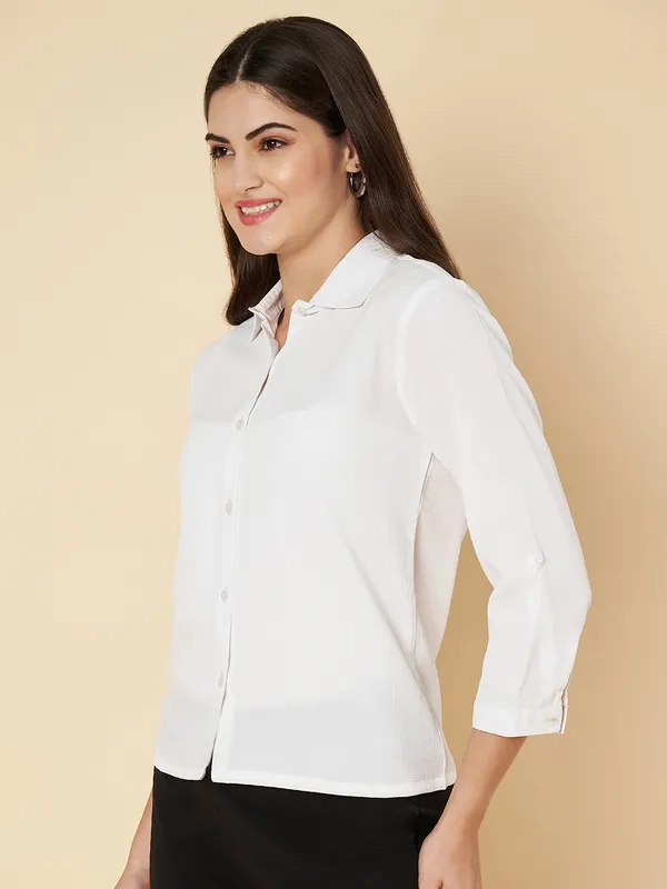 Fbella_Women_White_Crop_Shirt