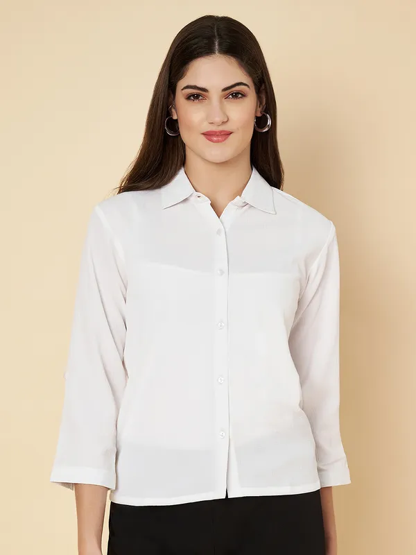 Fbella_Women_White_Crop_Shirt