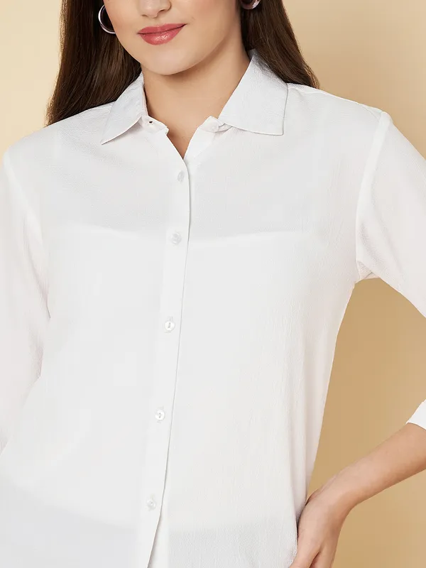 Fbella_Women_White_Crop_Shirt