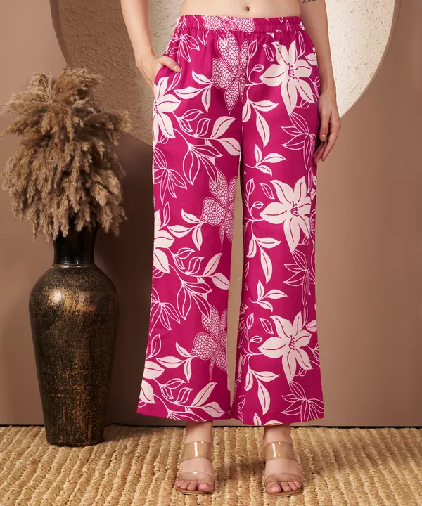 Fbella_Women’s_Cotton_Blend_Floral_Print_Cord_Set_–_Kurta_and_Pants