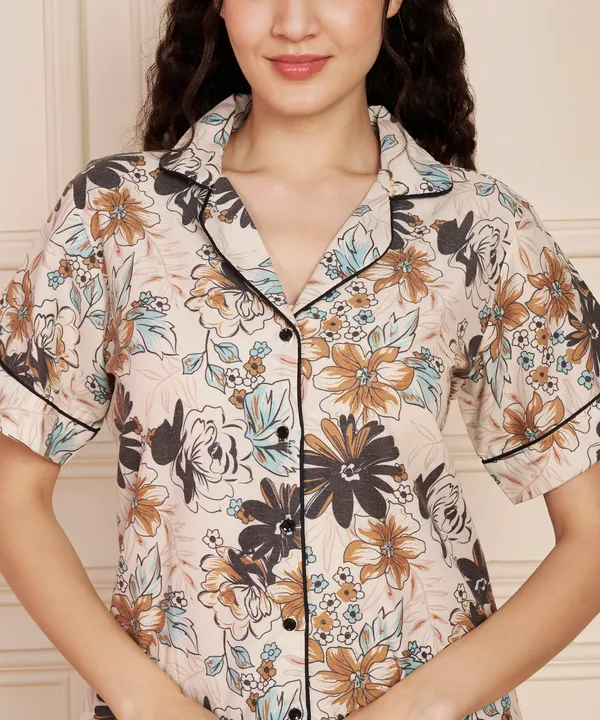 Fbella_Women’s_Cotton_Night_Suit_|_Floral_Print_|_Pocket_&_Elastic_Waist