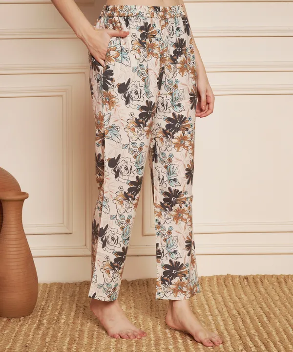 Fbella_Women’s_Cotton_Night_Suit_|_Floral_Print_|_Pocket_&_Elastic_Waist