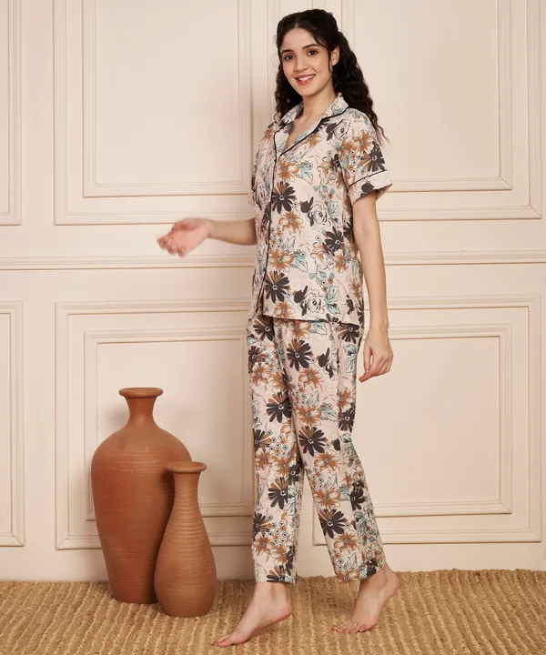 Fbella_Women’s_Cotton_Night_Suit_|_Floral_Print_|_Pocket_&_Elastic_Waist