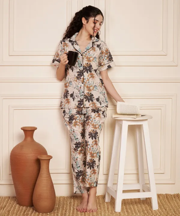 Fbella_Women’s_Cotton_Night_Suit_|_Floral_Print_|_Pocket_&_Elastic_Waist