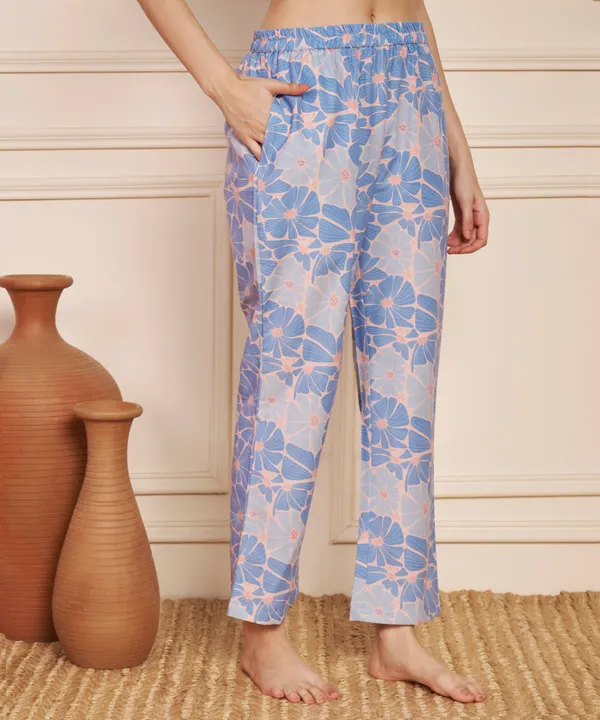 Fbella_Women’s_Cotton_Night_Suit_|_Printed_Sleepwear_Set_with_Pocket_&_Elastic_Waist_|_Comfortable_Nightwear