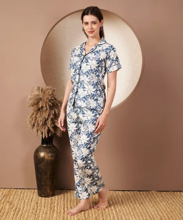 Fbella_Women’s_Cotton_Night_Suit_with_Floral_Print_–_Shirt_and_Pyjama_Set