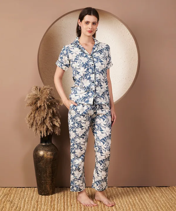Fbella_Women’s_Cotton_Night_Suit_with_Floral_Print_–_Shirt_and_Pyjama_Set