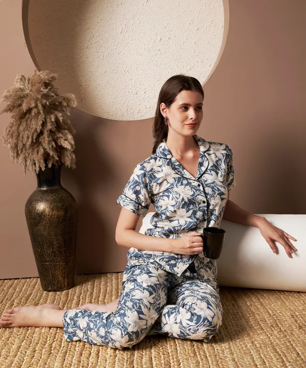 Fbella_Women’s_Cotton_Night_Suit_with_Floral_Print_–_Shirt_and_Pyjama_Set