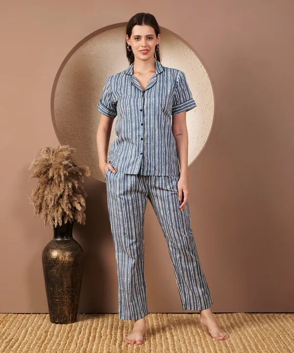 Fbella_Women’s_Cotton_Striped_Night_Suit_–_Shirt_and_Pyjama_Set