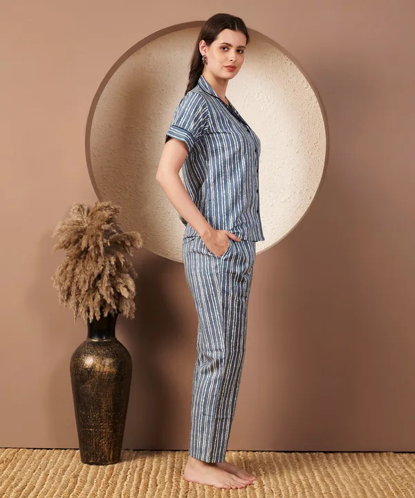Fbella_Women’s_Cotton_Striped_Night_Suit_–_Shirt_and_Pyjama_Set