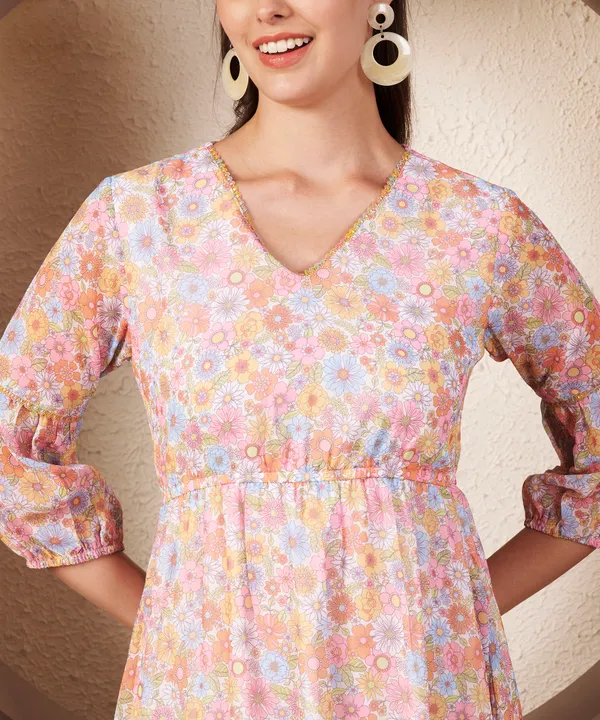 Fbella_Women’s_Floral_Print_Georgette_Midi_Dress_with_V-Neck_and_Lycra_Lining