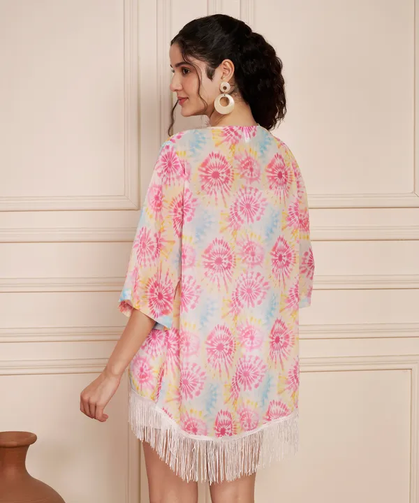 Fbella_Women’s_Georgette_Tie-Dye_Kimono_Shrug_with_Fringe_|_Free_Size_|_Summer_Casual_Layer