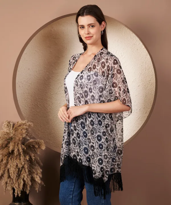 Fbella_Women’s_Kimono_Chiffon_Shrug_with_Floral_Print_and_Tassel_Hem