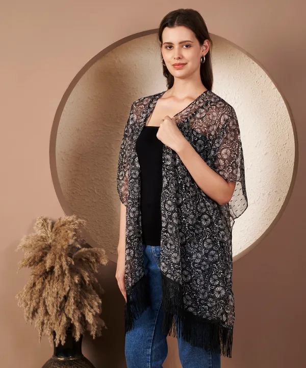 Fbella_Women’s_Kimono_Chiffon_Shrug_with_Floral_Print_and_Tassel_Hem