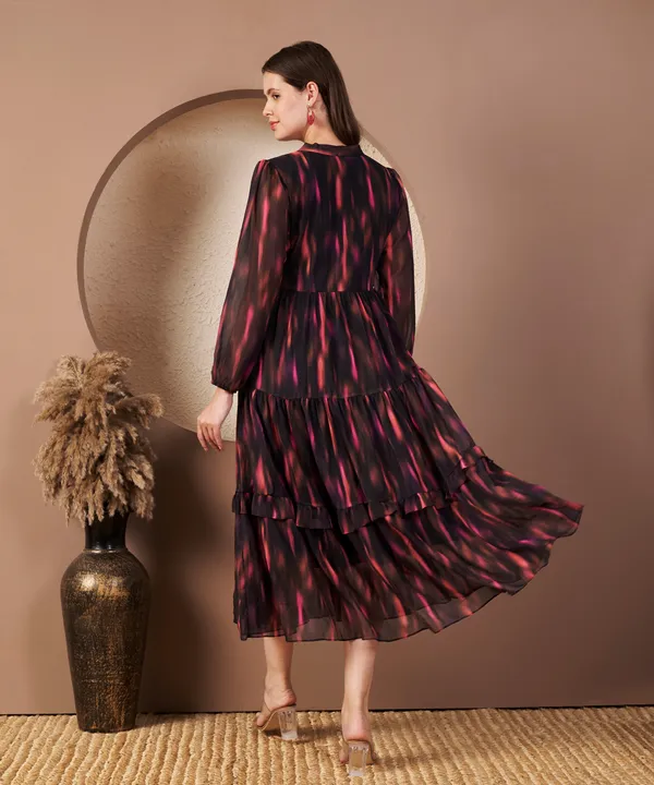 Fbella_Women’s_Printed_Chiffon_Midi_Dress_with_Lycra_Lining