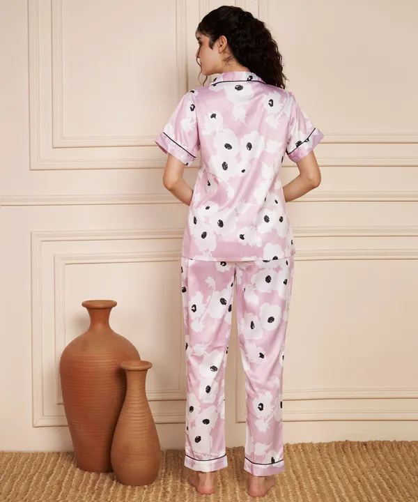 Fbella_Women’s_Satin_Night_Suit_|_Pink_Floral_Printed_Sleepwear_Set