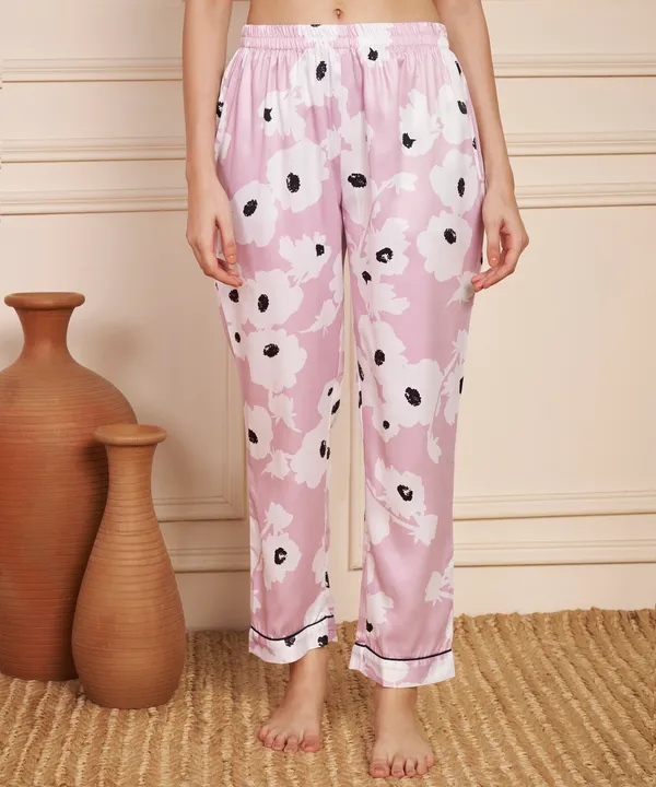 Fbella_Women’s_Satin_Night_Suit_|_Pink_Floral_Printed_Sleepwear_Set