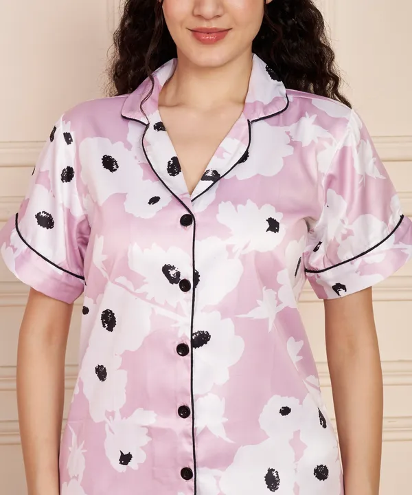 Fbella_Women’s_Satin_Night_Suit_|_Pink_Floral_Printed_Sleepwear_Set
