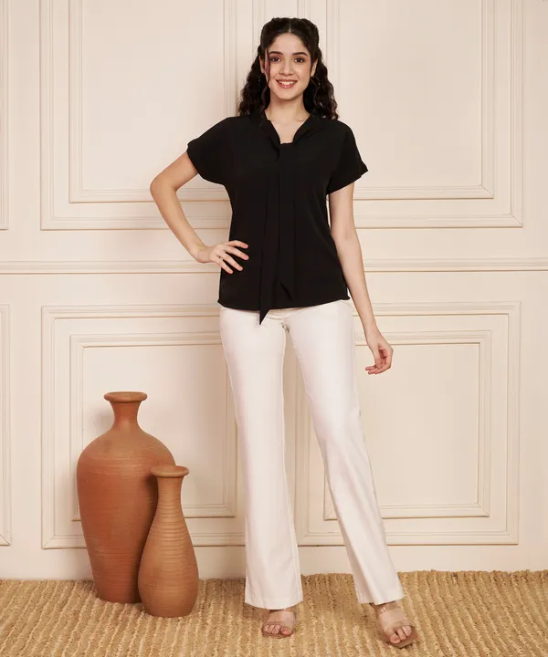 Fbella_Women’s_Summer_Cool_Fabric_Black_Top