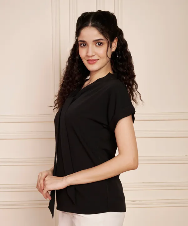 Fbella_Women’s_Summer_Cool_Fabric_Black_Top
