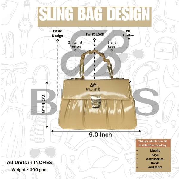 Cream_PU_leather,_Beautiful__Attractive_Sling_Bag_Women