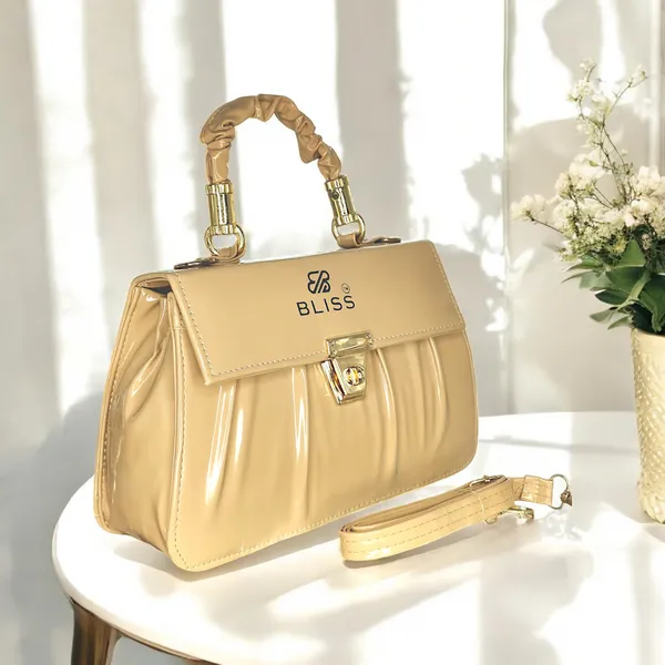 Cream_PU_leather,_Beautiful__Attractive_Sling_Bag_Women