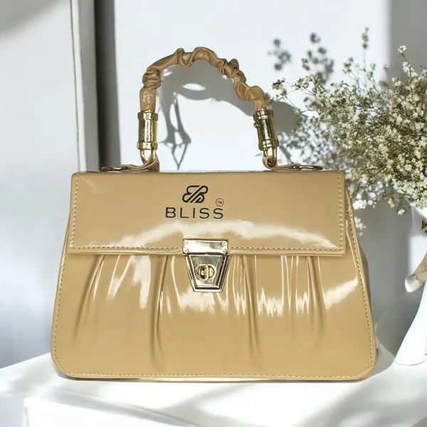 Cream_PU_leather,_Beautiful__Attractive_Sling_Bag_Women