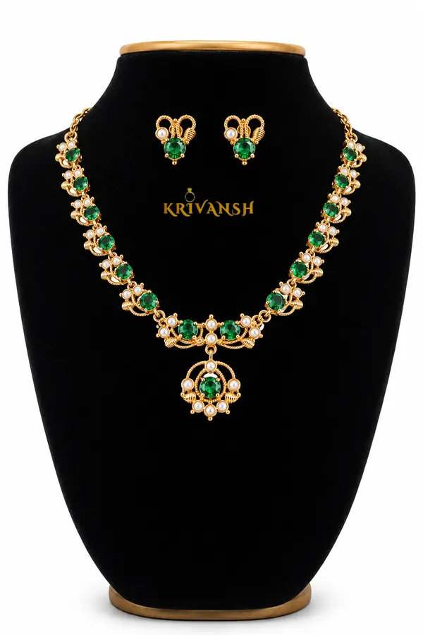 Green_AD_stones_Kamakshi_Necklace_Set_|_KRIVANSH