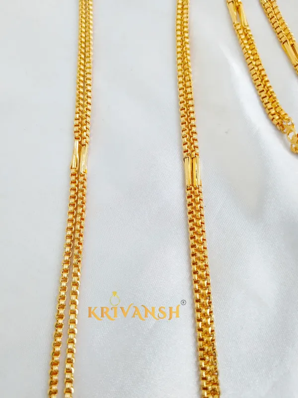 Impon_(Mix_Metal)_2Layer_Long_Length_Savitham_Chain_with_Taliset
