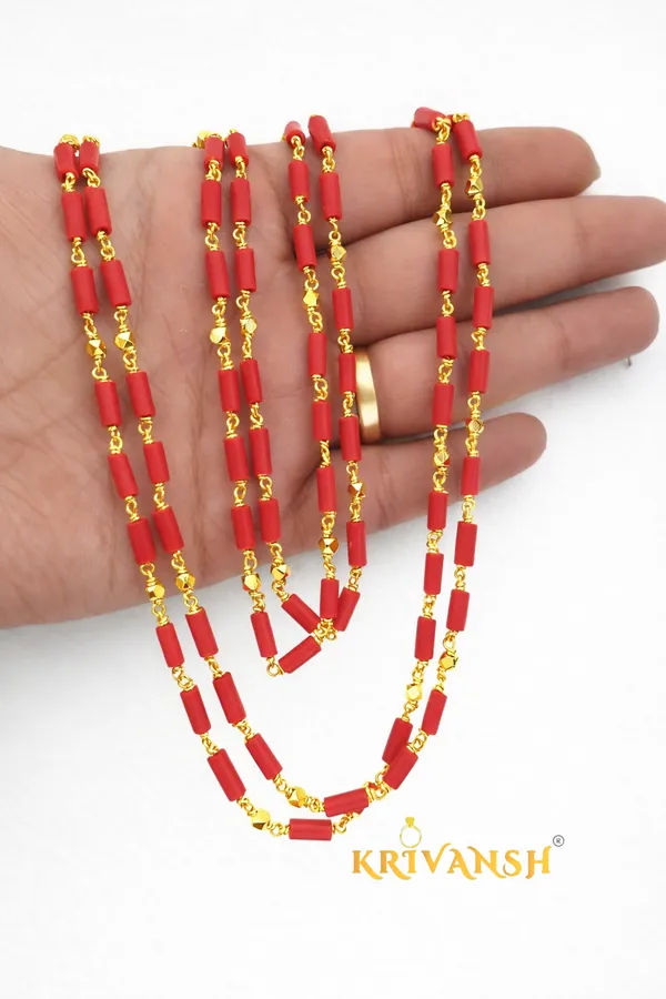 3mm_Coral_Beaded_2-String__Long_Necklace