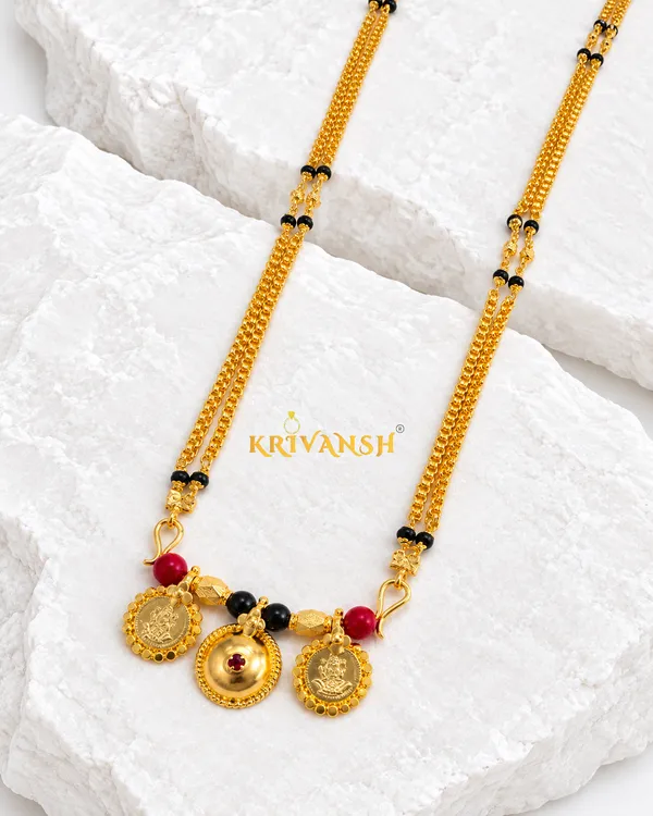 Impon_(Mix_Metal)_2Layer_Long_Length_BoxTyre_Mangalya_Chain_with_Taliset