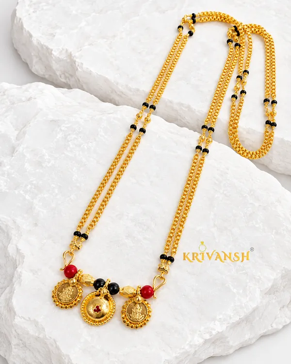 Impon_(Mix_Metal)_2Layer_Long_Length_BoxTyre_Mangalya_Chain_with_Taliset