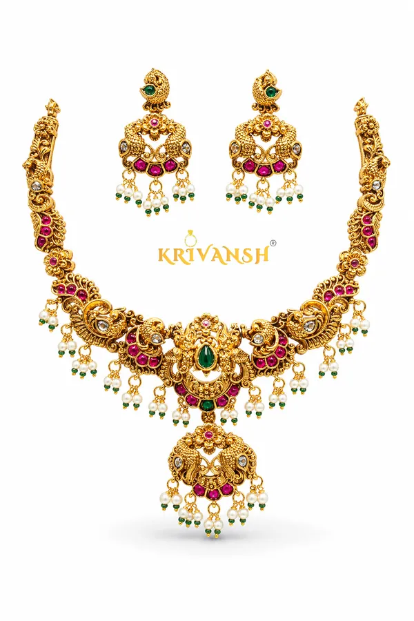 Antic_Gold_Finish_Traditional_Temple_Necklace