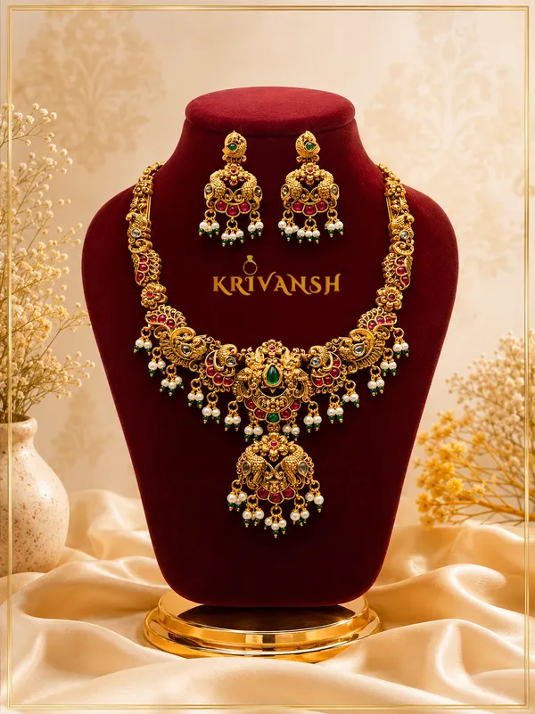 Antic_Gold_Finish_Traditional_Temple_Necklace
