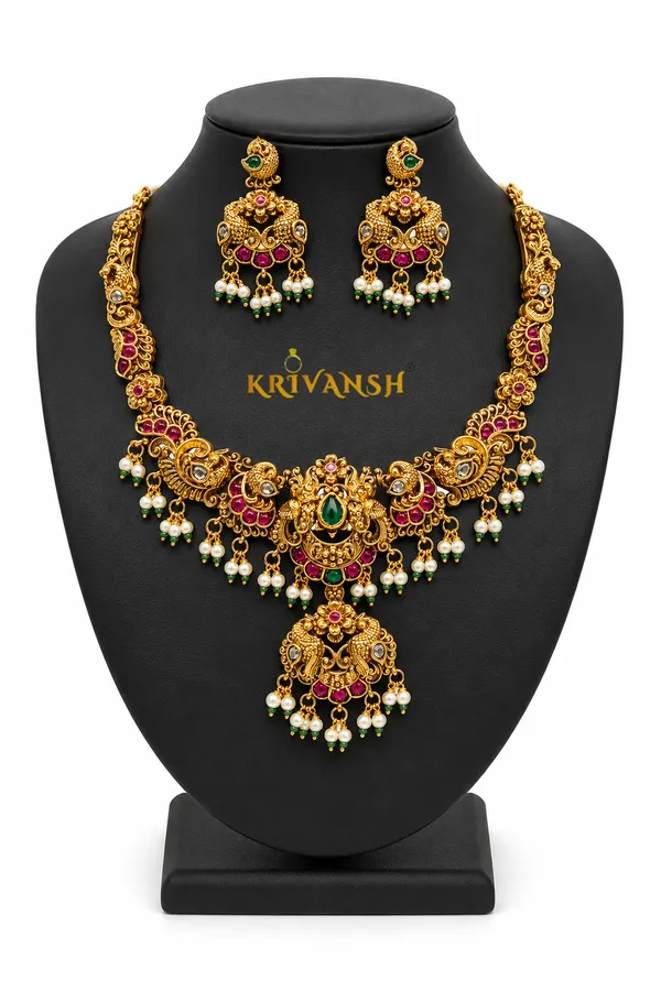 Antic_Gold_Finish_Traditional_Temple_Necklace