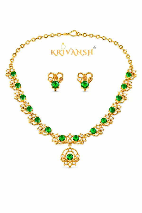 Green_AD_stones_Kamakshi_Necklace_Set_|_KRIVANSH