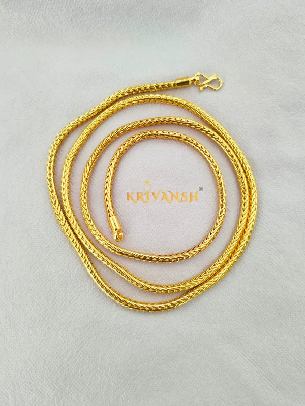 Krivansh_22K_Gold_Plated_Panchaloha_Sarad_Chain_|_30"_Long_Neck_Chain_for_Women