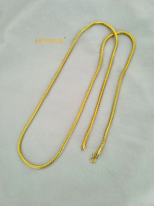 Krivansh_22K_Gold_Plated_Panchaloha_Sarad_Chain_|_30"_Long_Neck_Chain_for_Women