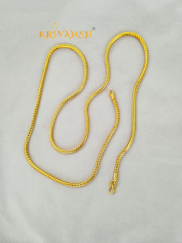Krivansh_22K_Gold_Plated_Panchaloha_Sarad_Chain_|_30"_Long_Neck_Chain_for_Women